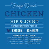 Chicken Hip and Joint Nature's Select Chicken Hip and Joint Powder Supplement Guaranteed analysis recipe card