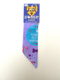 Doggie Dannas purple birthday "kiss me its my birthday" quote print bandana