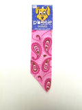 Doggie Dannas Doggie Dannas pink paisley with paw prints print bandana