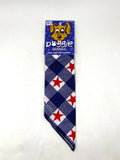 Doggie Dannas Doggie Dannas blue and white checkered with red stars print bandana