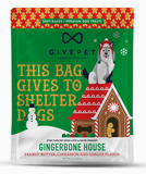 GIVEPET GINGERBONE HOUSE DOG TREATS