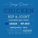 Nature's Select Chicken Hip and Joint Powder Supplement Guaranteed analysis recipe card