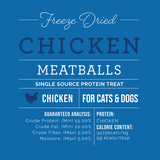 Nature's Select Chicken Meatballs Freeze Dried Guaranteed Analysis recipe card