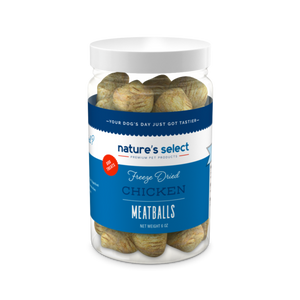 Nature's Select Chicken Meatballs Freeze Dried Front of Jar