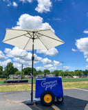 Common Pops outdoor station with umbrella