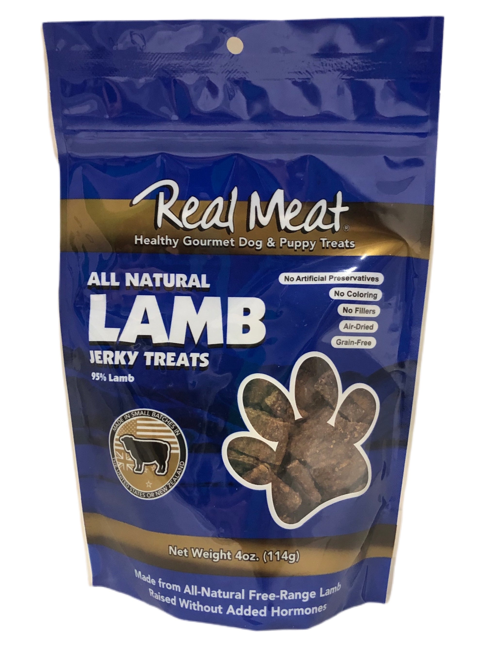 The Real Meat Lamb Jerky Treats 4oz Nature's Select